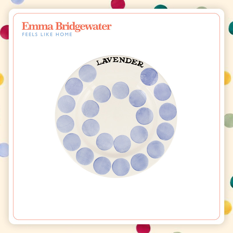 Emma Bridgewater薰衣草紫配色8.5英寸餐盘釉下彩家用菜盘点心盘,淘宝优惠券,粉丝福利购,淘宝优惠卷