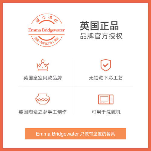 Emma Bridgewater鸢尾蓝马克杯子陶瓷餐具餐盘emmabrigewater英国 - 图3