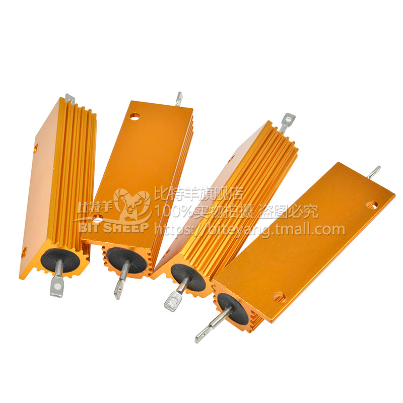 大功率黄金铝壳水泥电阻器 100W 1R/1.5/2/3/5/20/50/100/1K欧姆 - 图1