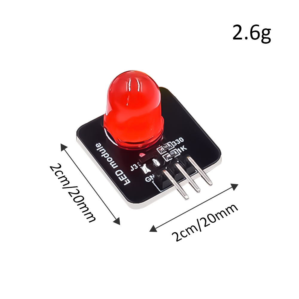 LED灯传感器 发光二极管指示灯 10mm发光模块红黄蓝绿白电子积木 - 图3