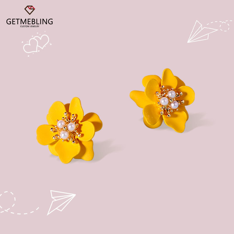get me bling款立体花瓣简约耳钉 GetMeBling海外耳钉