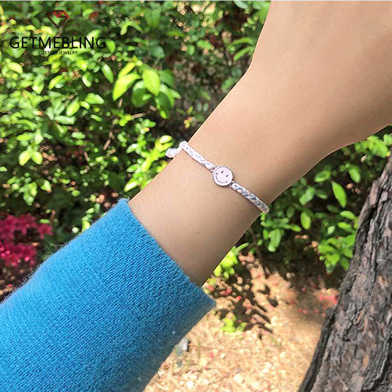 get me bling正品编织女笑脸手绳 GetMeBling海外手链