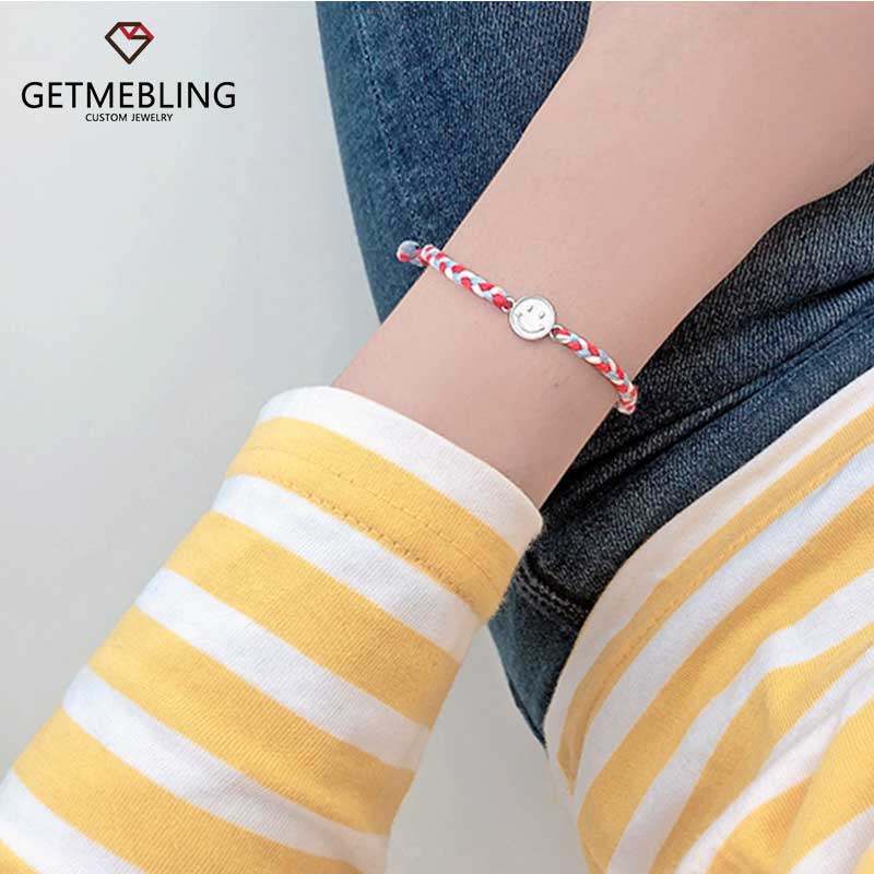 get me bling正品编织女笑脸手绳 GetMeBling海外手链