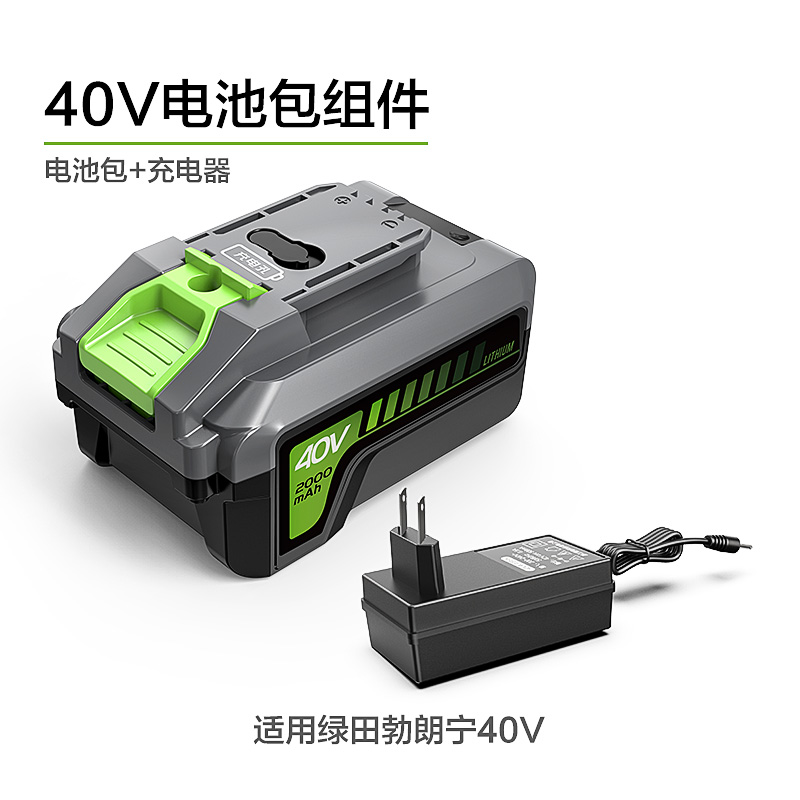 绿田锂电洗车机电池包充电器40V20V无线手持高压水枪专用配件