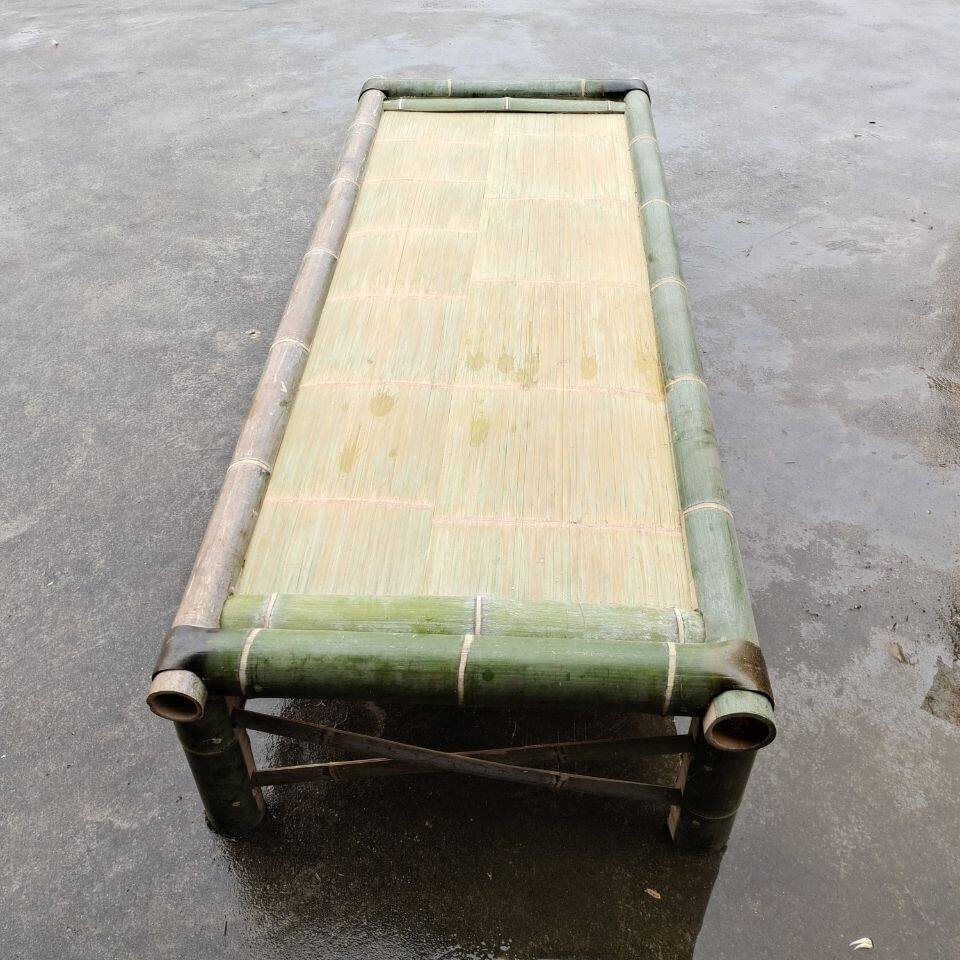 老式竹凉床竹床折叠床单人双人午休实木板式凉床夏天小加固手工