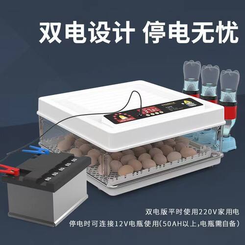 全自动小鸡鸡鸭鹅孵化器小型家用孵化箱鸽子鹦鹉孵蛋器全自动智能 - 图3