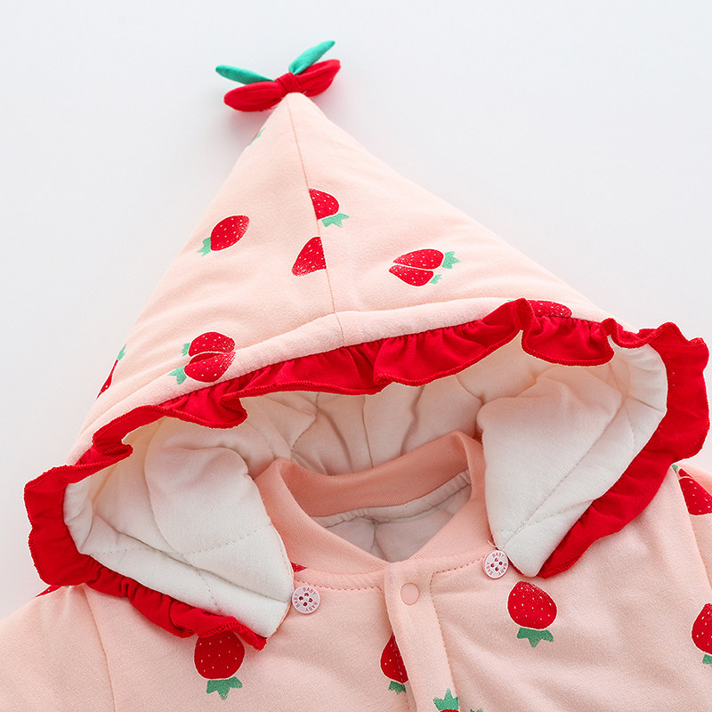 女宝宝冬款新生婴儿连体衣服棉服 善婴坊连身衣/爬服/哈衣