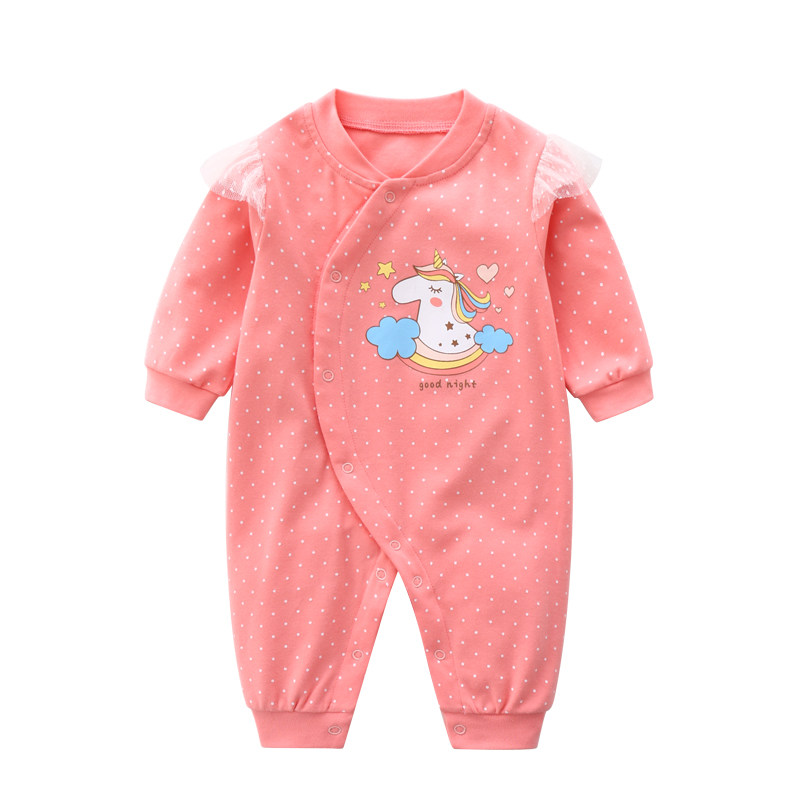 春秋季婴儿衣服纯棉可爱独角兽 善婴坊连身衣/爬服/哈衣