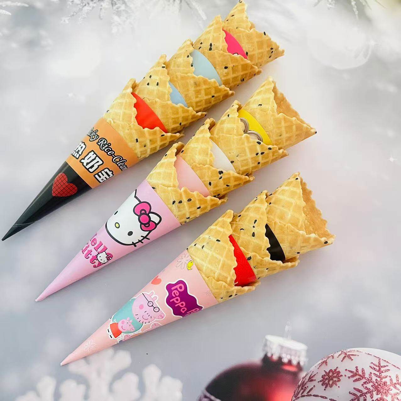 黑芝麻中号脆筒冰淇淋脆皮甜筒蛋卷冰激凌蛋筒装饰雪糕脆商用蛋壳,淘宝优惠券,粉丝福利购,淘宝优惠卷