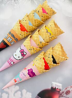 筒蛋卷托培烘筒筒皮装饰甜冰淇淋