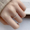 HANXINS999 pure silver four-pointed star zircon ring