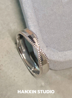 HANXINSTUDIOS925亮片扭结戒指