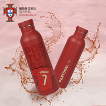 Official goods of the Portuguese national team -- insulated cup C Luo fan B Federers printed number portable kettle