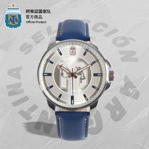 Official merchandise for Argentinas national team -- Genuine Leather Watch Messi Fashion Casual Wrist Watch Football Perimeter memorabilia