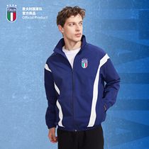 Italian National Team Official Merchandise | Dark Blue Sport Casual Splicing Jacket for men and women The same football fans retro