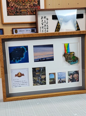 骑行奖章奖牌展示收纳相框
