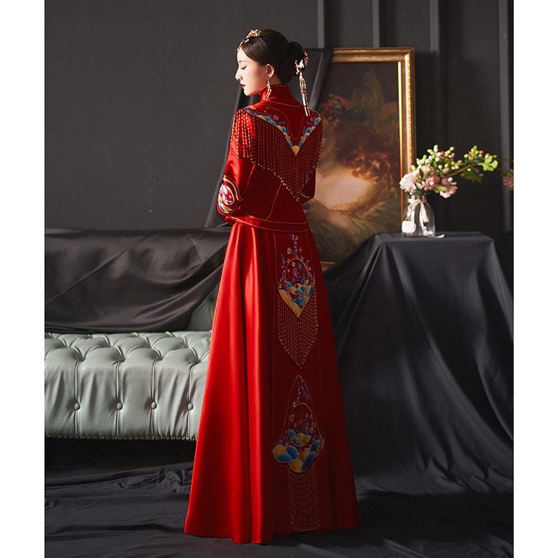 秀禾服2020新款中式新娘装结婚礼服 淑院旗袍