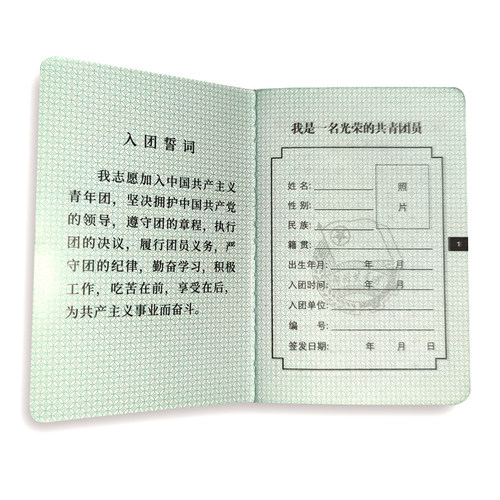 定制 团员绿本证书新版团证共青团团员补办团员纪念证老版团员申请书团员本正版团员纪念证绿色 团宝汇 - 图2