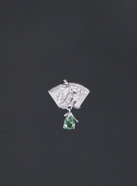 ERSHI尔时｜雾灵 原创设计中式花窗竹林可拆卸吊坠简约百搭项链