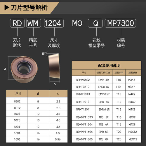 数控铣刀片硬质合金R6圆刀片不锈钢高硬模具加工中心铣床刀具刀粒 - 图3