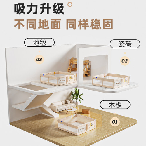 围栏防护栏婴儿地上爬行学步栅栏宝宝室内家用爬垫儿童游戏安全栏 - 图3