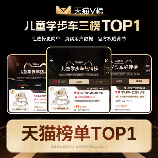 Qiaole bear walker anti-o-leg baby stroller