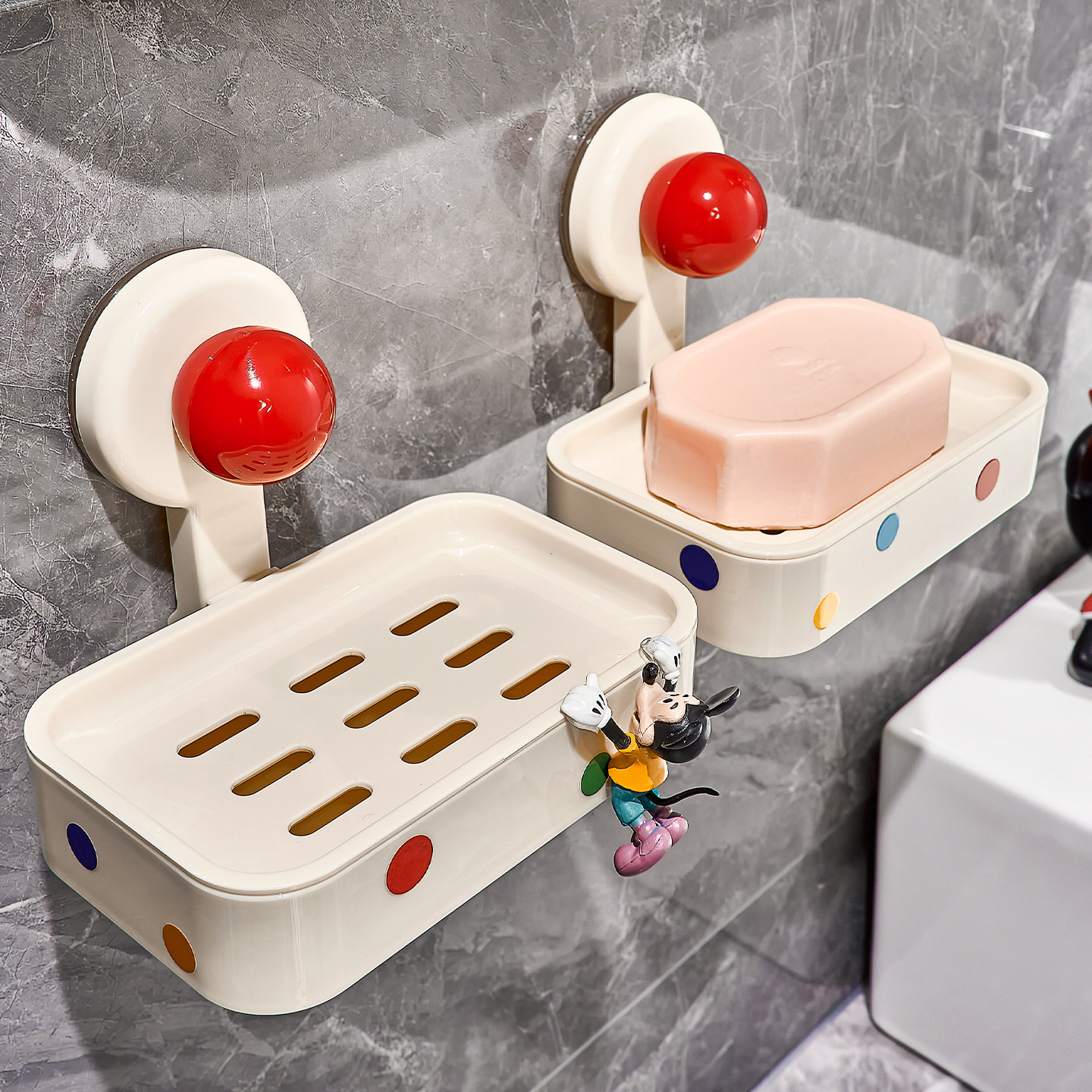 吸盘肥皂盒沥水皂盒壁挂式免打孔家用高档浴室卫生间香皂盒置物架,淘宝优惠券,粉丝福利购,淘宝优惠卷