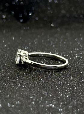 三生石心形1克拉桃心戒指