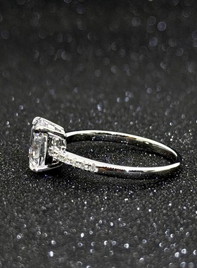 微镶椭圆2克拉戒指时尚新款