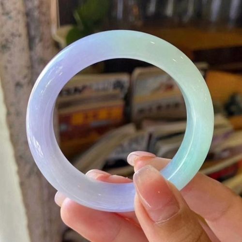 老东家翡翠海外购缅甸天然翡翠贵妃玉手镯圆条直播间专拍链接 - 图3