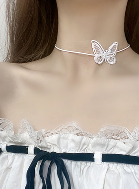 法式唯美气质蝴蝶优雅女锁骨链