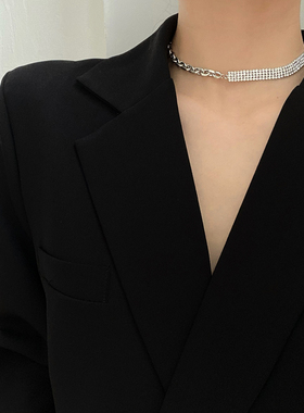 拼接闪亮镶钻网红潮人街拍项链