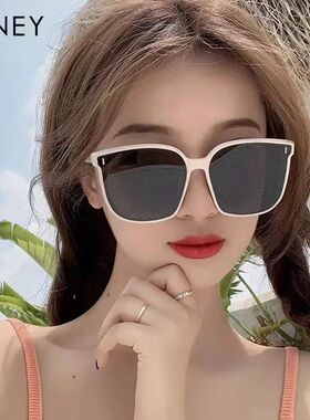 韩版个性网红方框眼镜女潮百搭街拍墨镜大脸显脸小防紫外线太阳镜