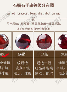 酒红石榴石手串石玥珠宝石榴石