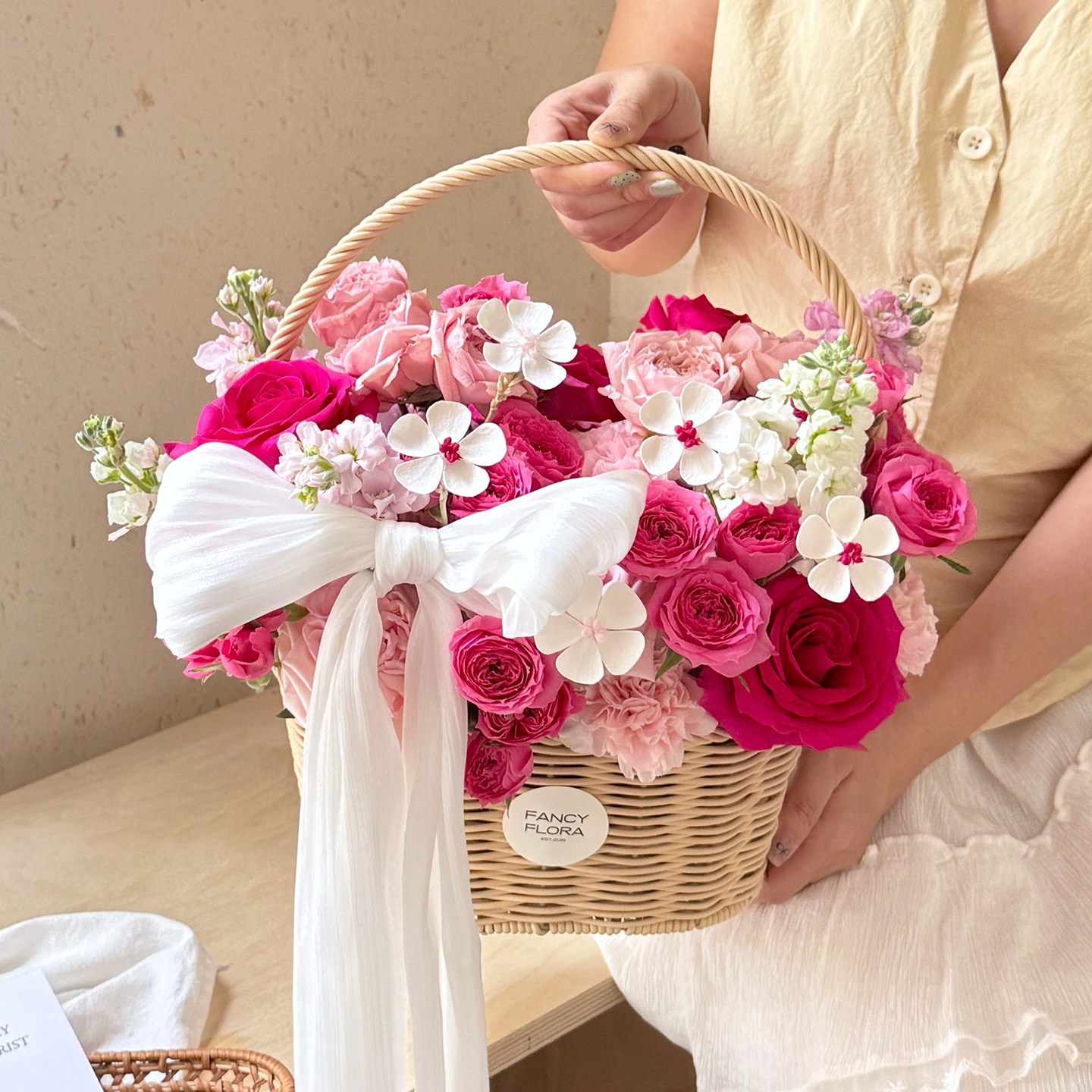 花篮鲜花包装花艺花店插花藤编手提婚礼花童干花包花编织手工篮子,淘宝优惠券,粉丝福利购,淘宝优惠卷