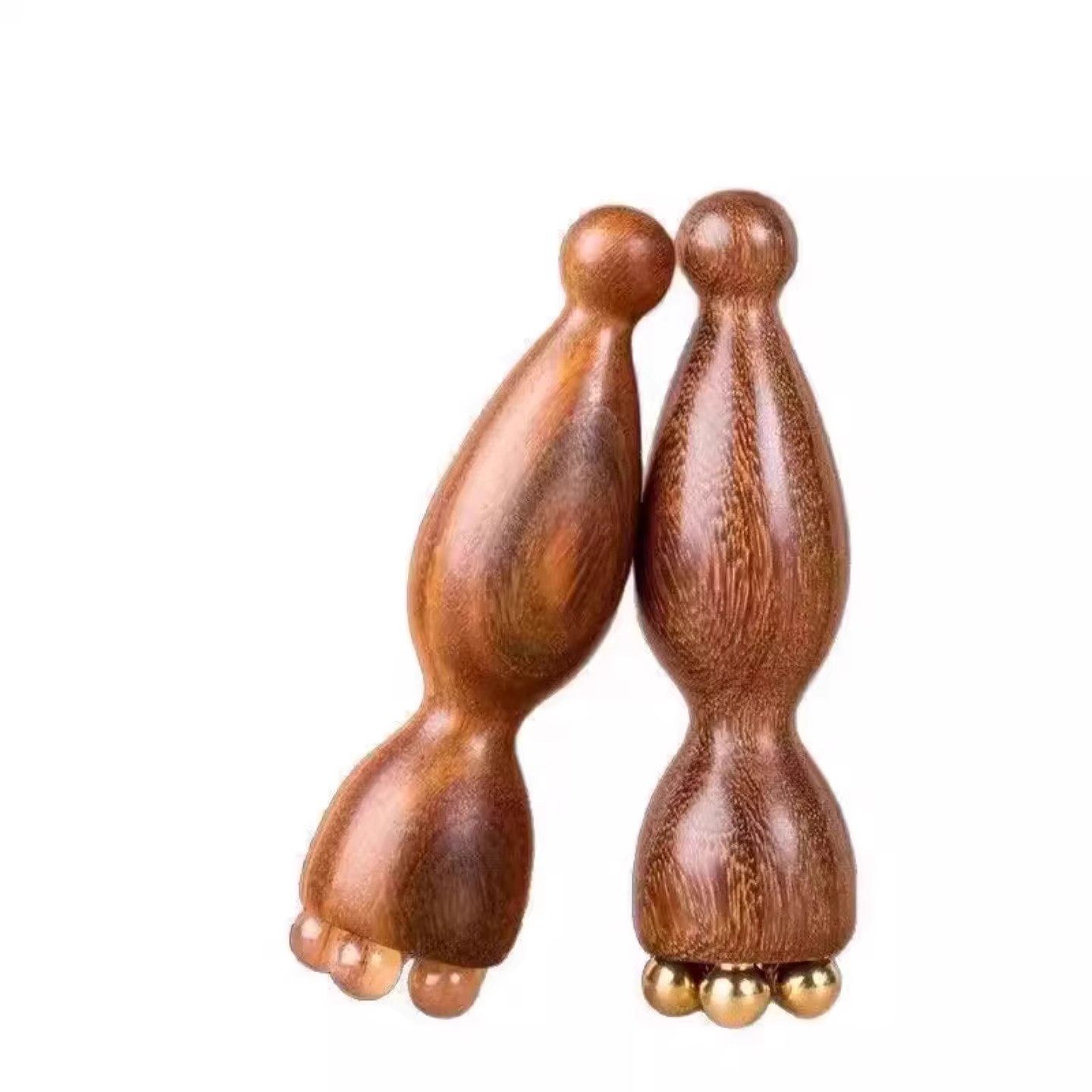 朱雀三啄面部按摩器小莲蓬实木黄铜点穴棒脸部眼部拨筋棒美容工具,淘宝优惠券,粉丝福利购,淘宝优惠卷