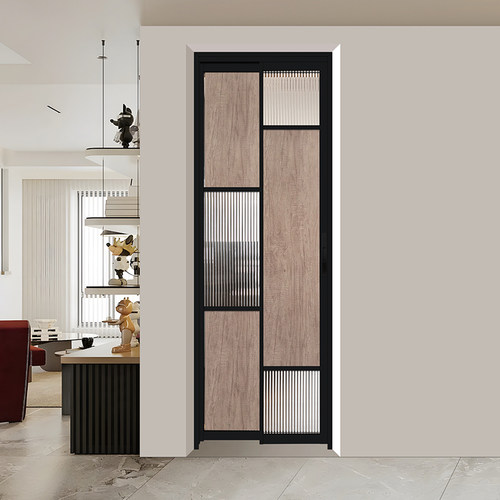 推拉一体pd门卫生间厕所门折叠厨房门衣帽间移动阳台门PT无轨定制 - 图1