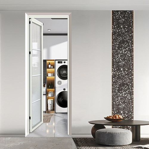 推拉一体pd门卫生间厕所门折叠厨房门衣帽间移动阳台门PT无轨定制 - 图0