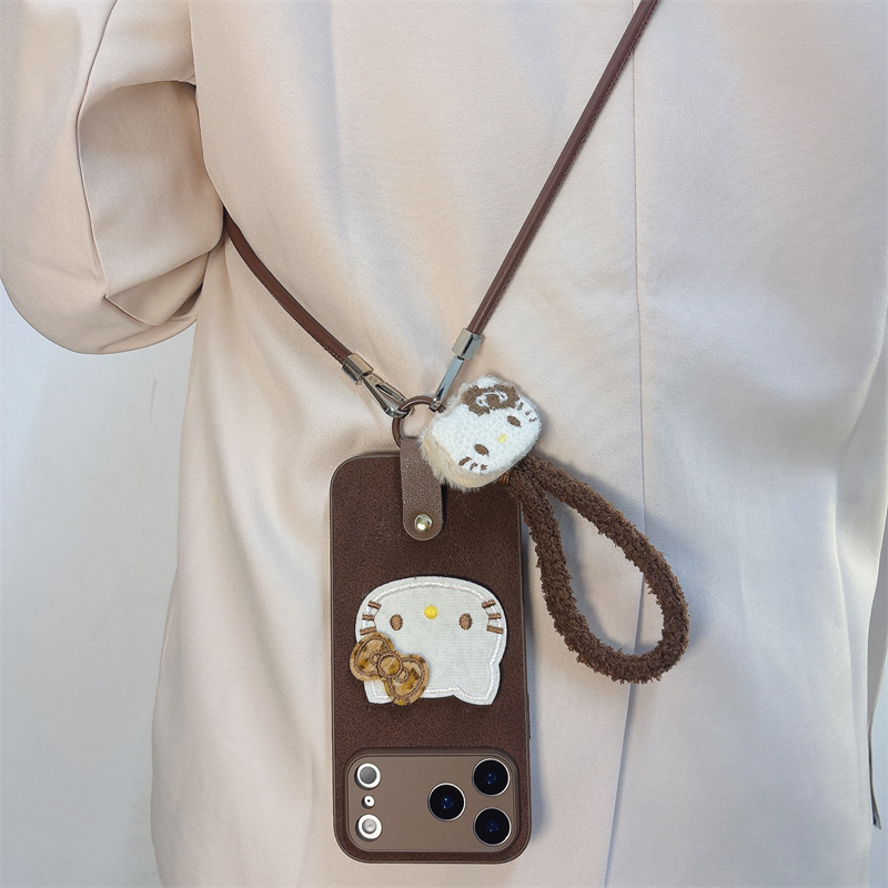 秋冬卡通KT猫毛绒挂绳适用三星s23/s24/s25/s22手机壳22PLUS高级感S25plus新款plus斜挎s25U手绳21U手绳女潮 - 图0