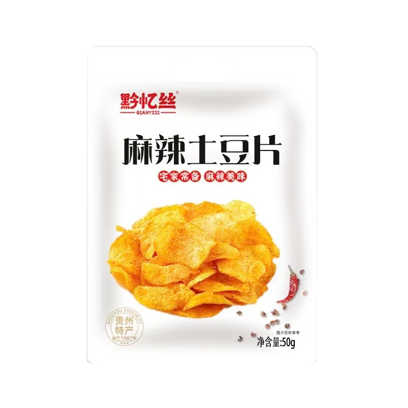 麻辣土豆片贵州特产网红小吃麻辣土豆丝洋芋片香脆小零食薯片袋装 - 图3