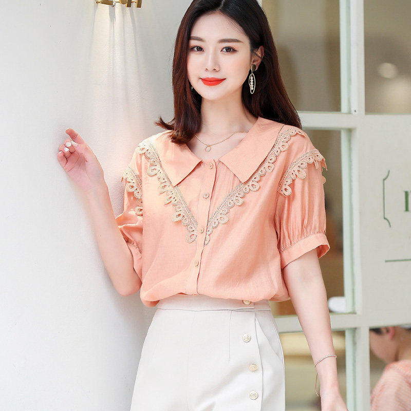 白色短袖2020夏季新款欧货洋气衬衫 felipevarela衬衫