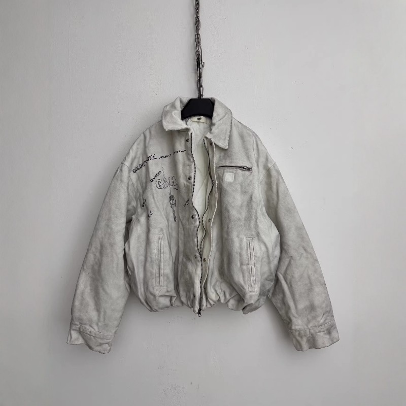 Without Me/SMILEANDSAD 手工GBH乐队日系复古水洗做旧磨破棉夹克,淘宝优惠券,粉丝福利购,淘宝优惠卷