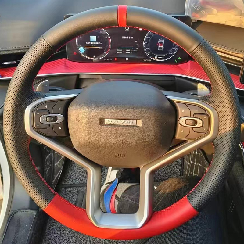 哈弗H6S方向盘套真皮赤兔23款第三代哈弗H6初恋把套手缝专用全包 - 图0