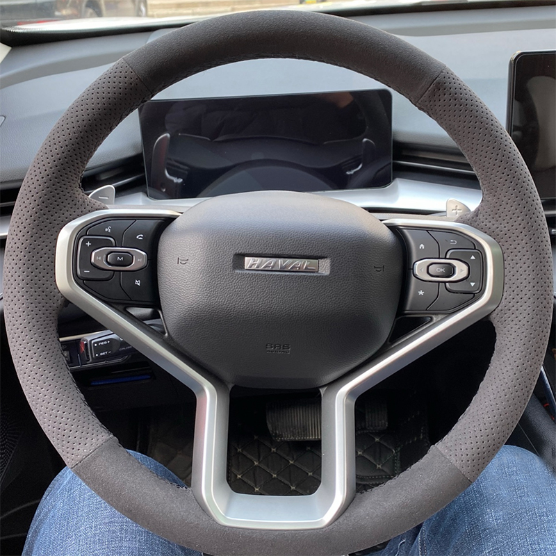 哈弗H6S方向盘套真皮赤兔23款第三代哈弗H6初恋把套手缝专用全包 - 图1