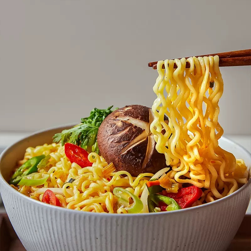 【潘帅同款】韩国进口不倒翁金拉面辣味120g*5袋泡面方便面真拉面 - 图1