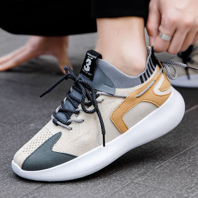 2021春季新款韩版百搭透气英伦男罗马鞋运动软底网面鞋男士休闲鞋