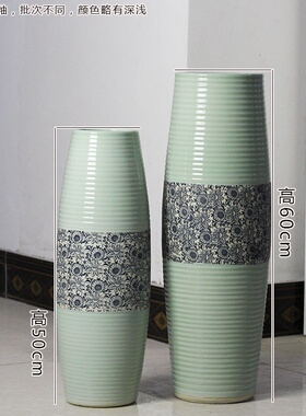 陶瓷简约现代时尚客厅电视柜落地大花瓶家居装饰品摆件美式地中海