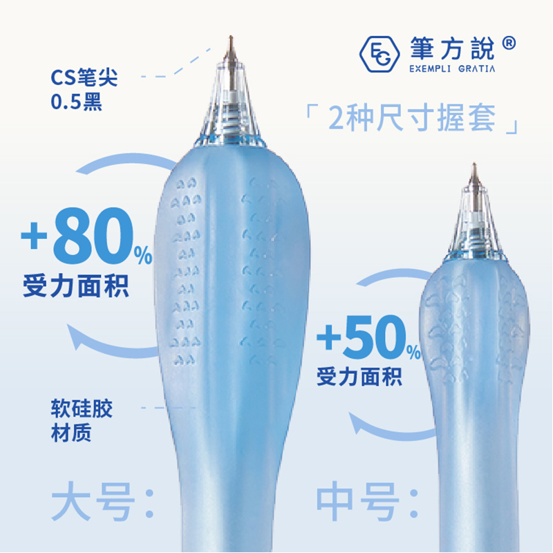 笔方说小鲸鱼减负CS头中性笔高颜值正姿刷题笔小学生专用减压笔软握0.5笔芯黑笔水笔碳素笔签字笔按动中性笔
