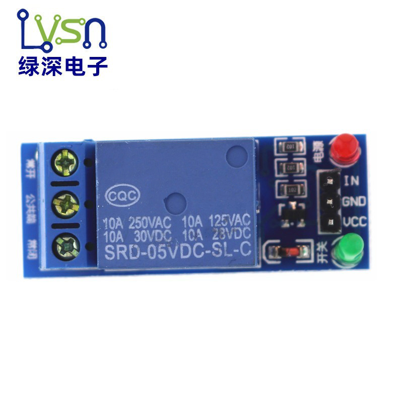 绿深 1路5V/12V/24V低电平触发继电器扩展板模块开发板测试板-图0