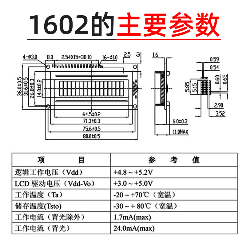 蓝/黄/灰屏 LCD1602/12864液晶屏 5V/3.3V带背光显示屏 IIC/I2C - 图1